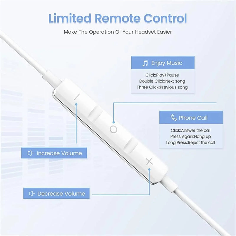 Fone P2 Fones de ouvido intra-auriculares de 3,5 mm com microfone compatíveis com controles com fio de tablet, chamadas com viva-voz, música, esportes