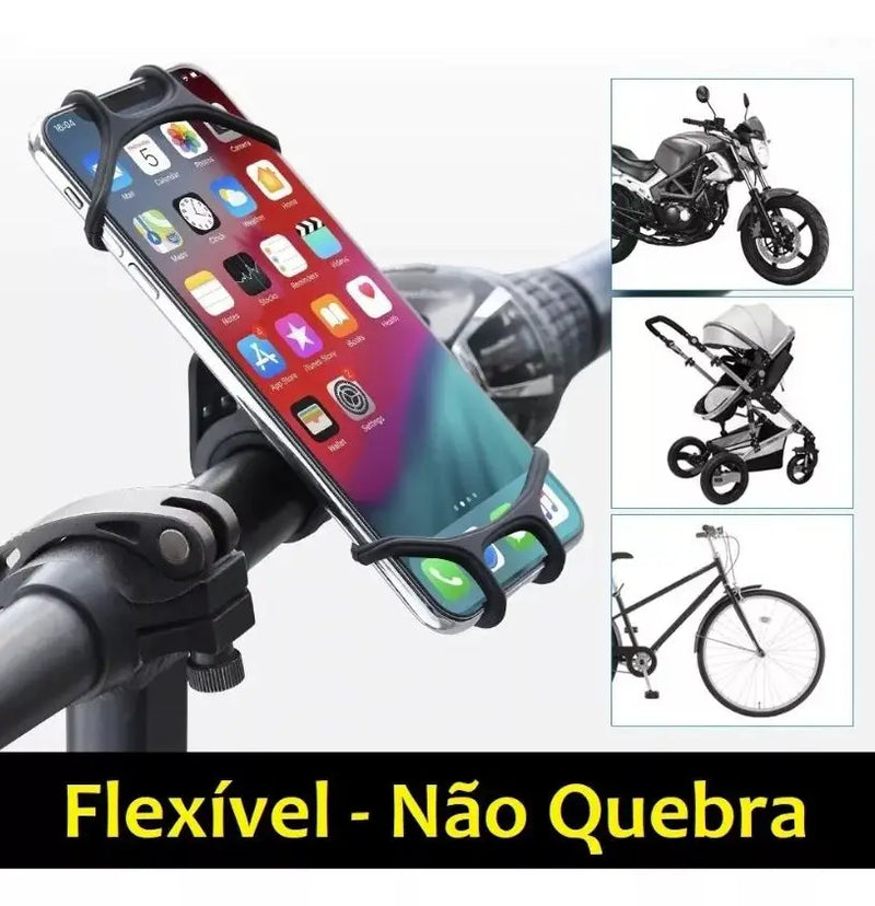 Suporte Universal De Moto E Bike De Silicone Ajustável 360