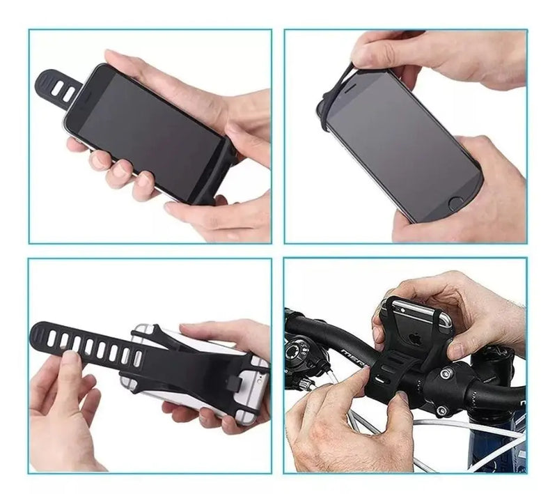 Suporte Universal De Moto E Bike De Silicone Ajustável 360