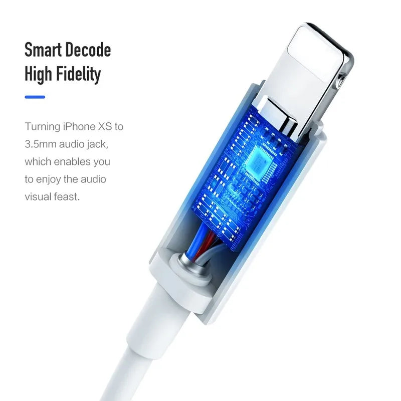 Adaptador Compatível Com iPhone iPad Cabo Lightning Para P2 Femea Áudio Auxiliar Fone