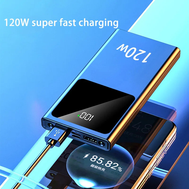 Power Bank Xiaomi-20000mAh Banco de Potência, Super Grande Capacidade, 120W, Carregamento Super Rápido, Bateria Externa Portátil, Acessórios Do Telefone Móvel